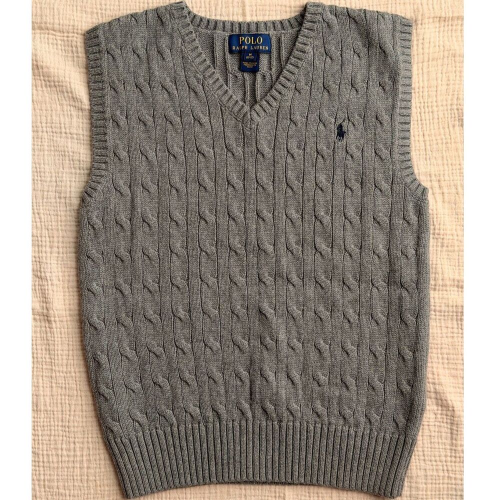 Ralph Lauren Cable Knit Cotton Sweater Vest